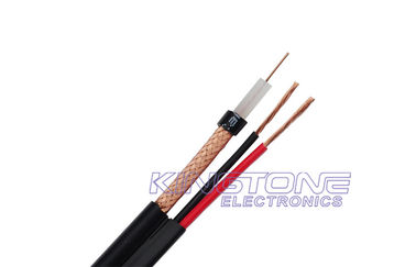 China RG59 B/U CCTV Coaxial Cable 95% BC Braiding + 2 × 0.50 mm2 BC Siamese Cable supplier