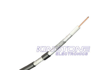 China RG11 Quad CATV Coaxial Cable 14 AWG CCS 60% / 40% AL Braid Jelly PE for Direct Burial supplier