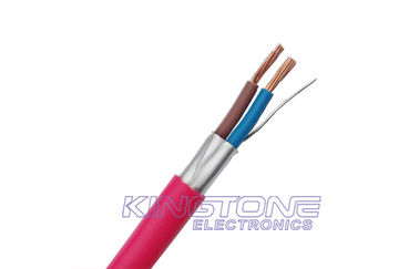 China Shielded 0.22mm2 FRLS Cable with Copper Conductor in Red for Fire System supplier