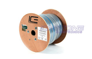China 4 Pairs UTP CAT5E Network Cable , 0.50mm Solid Bare Copper Conductor LAN Cable supplier