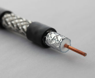 China RG11 Quad Shielded CATV Coaxial Cable 14 AWG CCS AL Braiding CM Rated PVC Jacket supplier