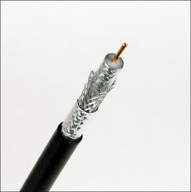 China RG11 Tri. Shielded CATV Coaxial Cable 14 AWG CCS 60% AL Braid CM Rated PVC Jacket supplier