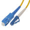 SC to LC Fiber Optic Patch Cord Singlemode 9/125μm in 3.00mm Yellow PVC Jacket supplier