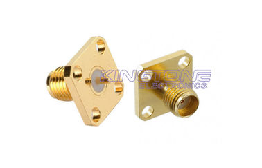 China Conectores coaxial masculinos y femeninos de oro SMA estilo de corte de mampara con enchufe de polaridad inversa proveedor