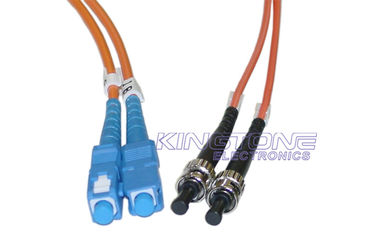 China Cordón duplex de parches de fibra óptica multi-modo ST a SC 62.5 / 125 con PVC proveedor