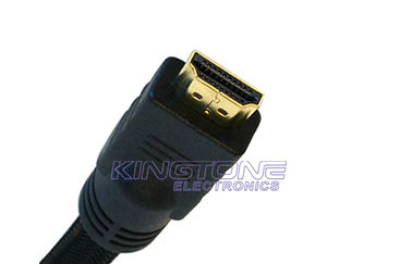China Aislador de cable HDMI de oro con broca negra moldeado PVC 063 45P HDMI 1.4 cable para TV proveedor