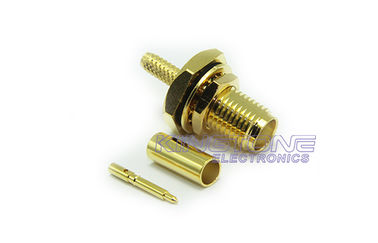 Conectores coaxial masculinos y femeninos de oro SMA estilo de corte de mampara con enchufe de polaridad inversa proveedor