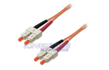 PVC SC a SC 62.5 / 125 um Cordón de parche de fibra óptica multimodo dúplex proveedor
